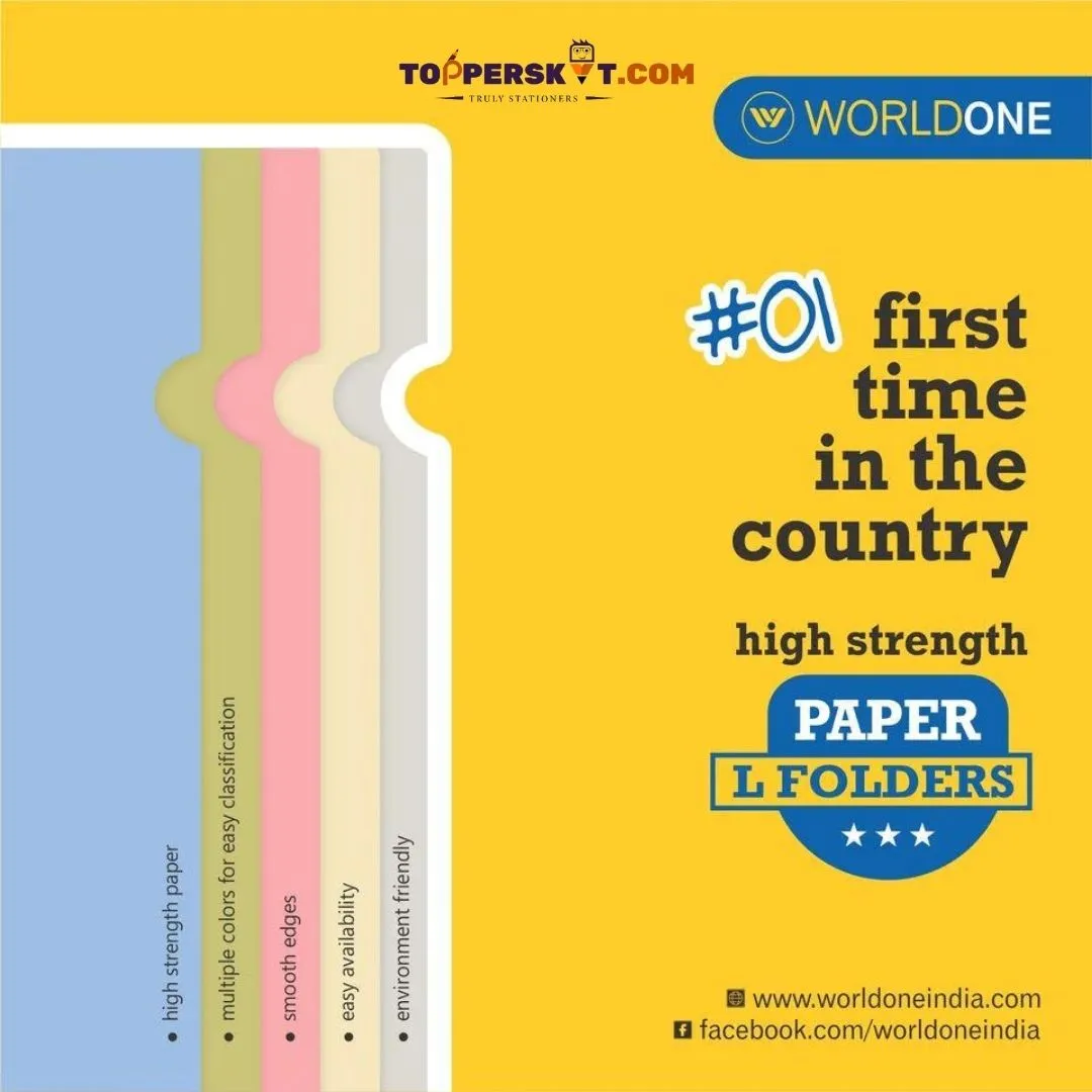 WorldOne L Folder - Assorted ( Set of 10 )